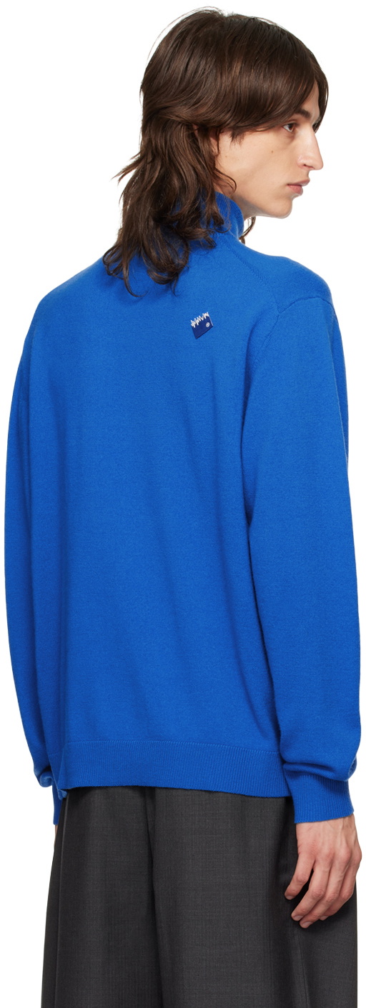 トップス ADER ERROR Tag turtleneck knit 01 ADER error Blue TRS Tag 01 Turtleneck ADER error