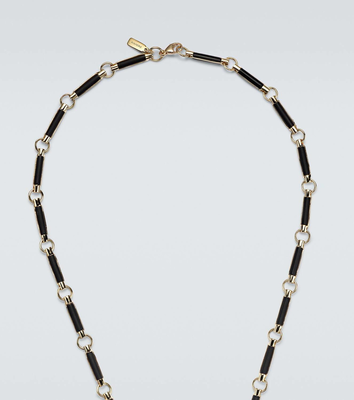FoundRae Vivacity Element 18kt gold chain with diamond and onyx