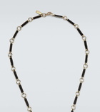 FoundRae Vivacity Element 18kt gold chain with diamond and onyx