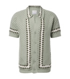 Frescobol Carioca Pinto crochet cotton bowling shirt