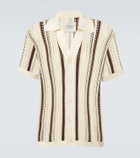 Frescobol Carioca Pinto crochet striped cotton shirt