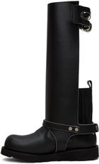 Andersson Bell Black Heather Cutout Leather Boots