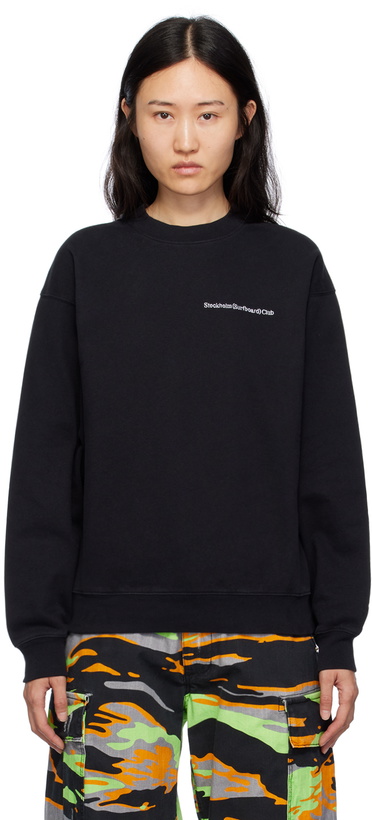 Photo: Stockholm (Surfboard) Club Black Embroidered Sweatshirt