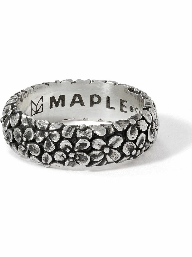 Photo: MAPLE - Floral Recycled Silver Ring - Silver