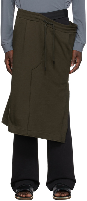 Photo: Dries Van Noten Khaki French Terry Skirt