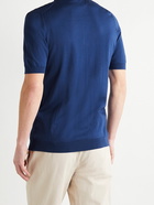 KITON - Slim-Fit Cotton Polo Shirt - Blue