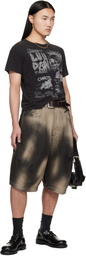 LU'U DAN Gray Puffa Denim Shorts