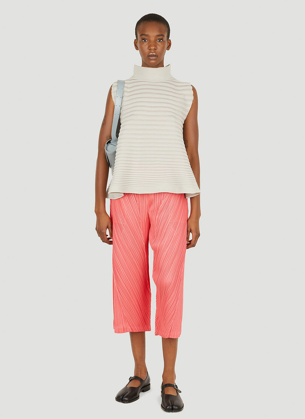 Bounce Knit Top in Beige Pleats Please Issey Miyake