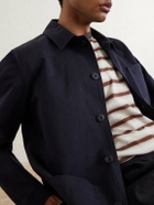 Altea - Constantin Cotton and Linen-Blend Overshirt - Blue