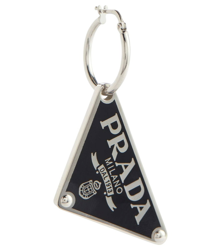 Photo: Prada Logo hoop earring