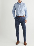 Drake's - Button-Down Collar Cotton Oxford Shirt - Blue