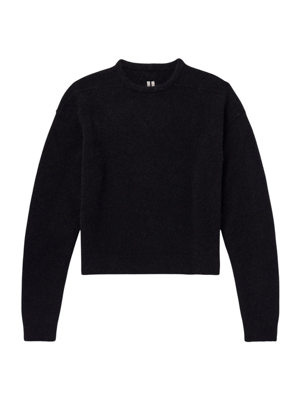 Photo: Rick Owens - Alpaca Wool-Blend Crewneck Sweater - Black
