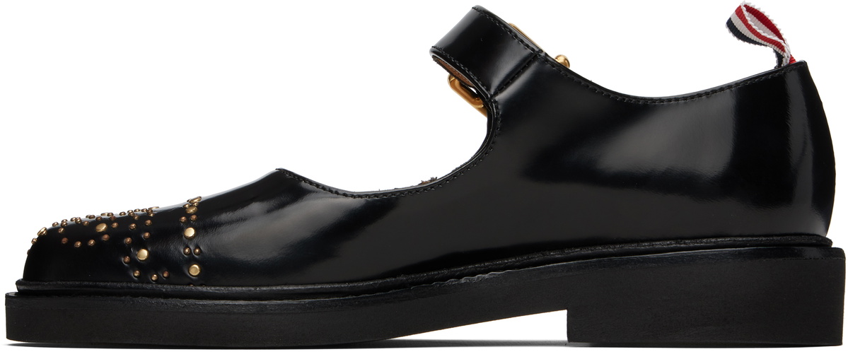 Thom Browne Black Soft Spazzolato Stud Thom John Loafers