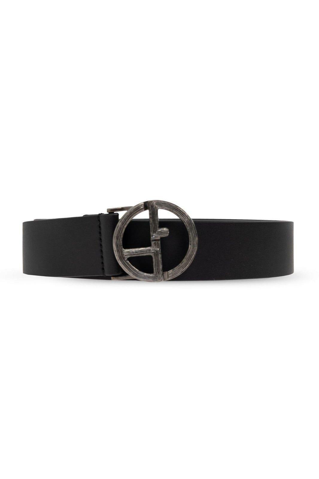 GIORGIO ARMANI Ga Buckle Reversible Leather Belt Giorgio Armani
