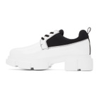 Joshua Sanders White Patent Velar Derbys