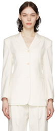 Blossom Off-White Cotton Blazer