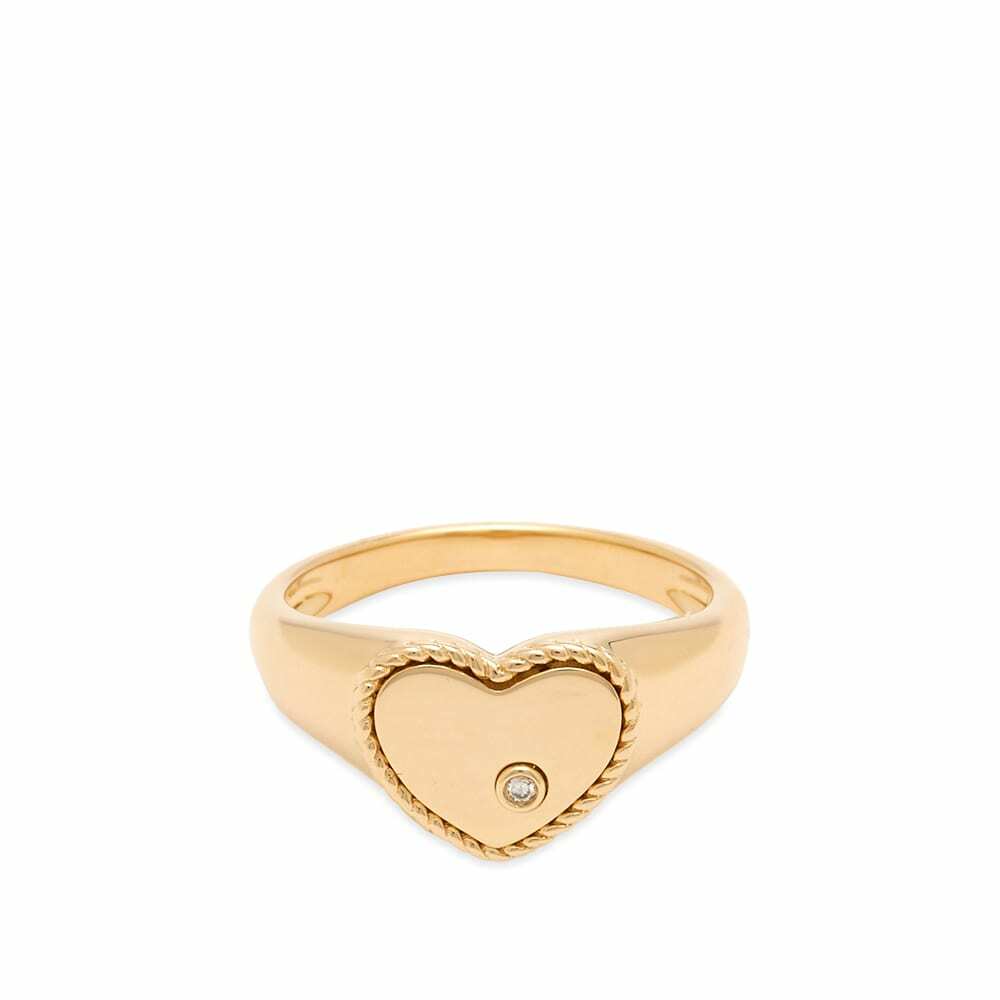 Yvonne Léon Women's Baby Heart Signet Ring in 9K Gold/Diamond Yvonne Leon