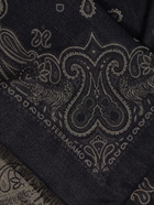Ferragamo Mens Arabesque print stole in Blue