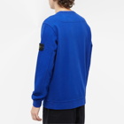 Stone Island Men's Garment Dyed Crew Sweat in Bright Blue