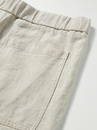 NN07 - Keith Straight-Leg Linen Drawstring Trousers - Neutrals