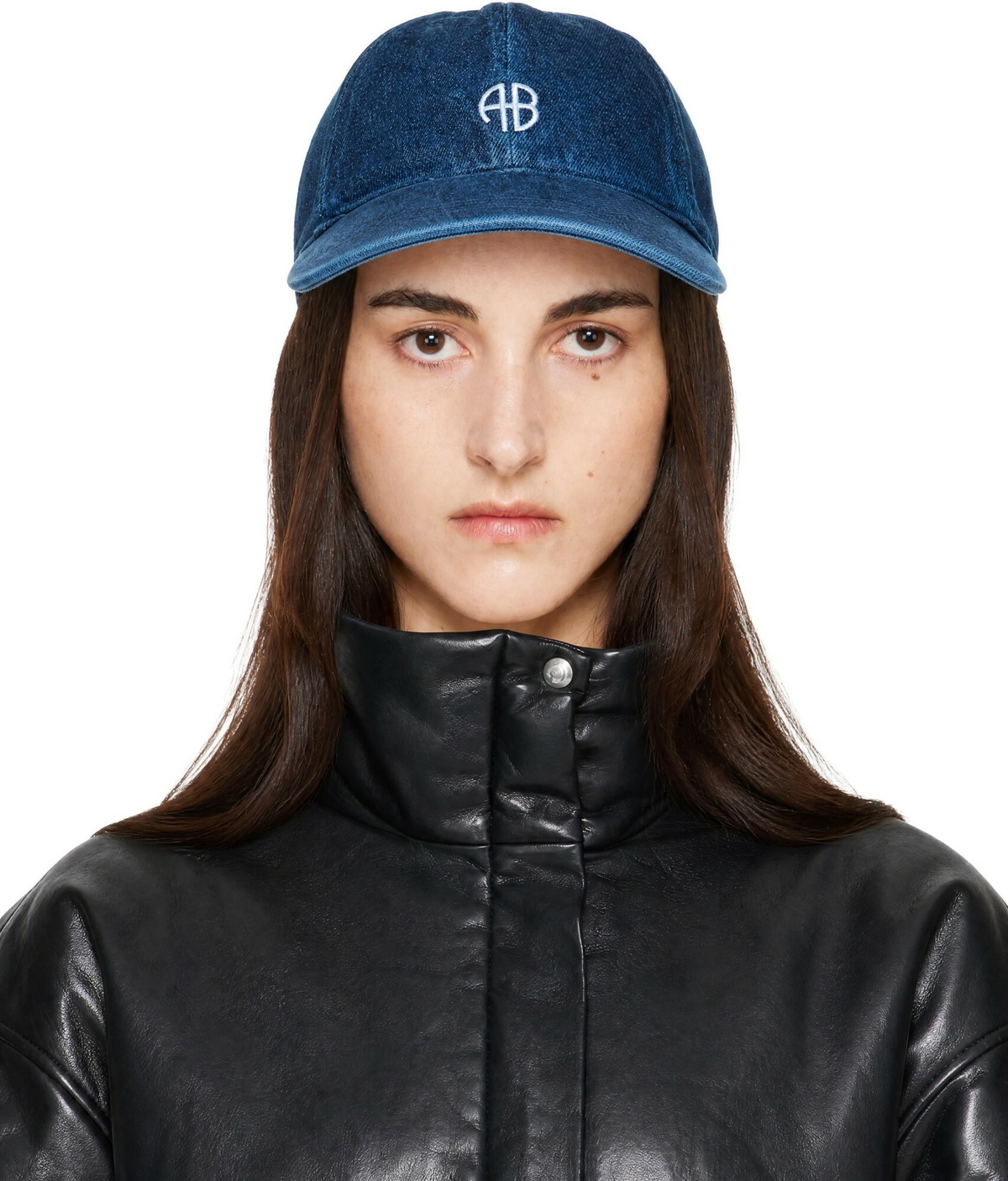 ANINE BING Blue Jeremy 'AB' Baseball Cap