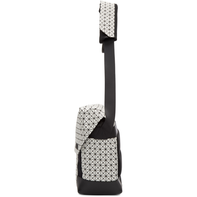 Bao Bao Issey Miyake White and Black Sling Messenger Bag Bao Bao 