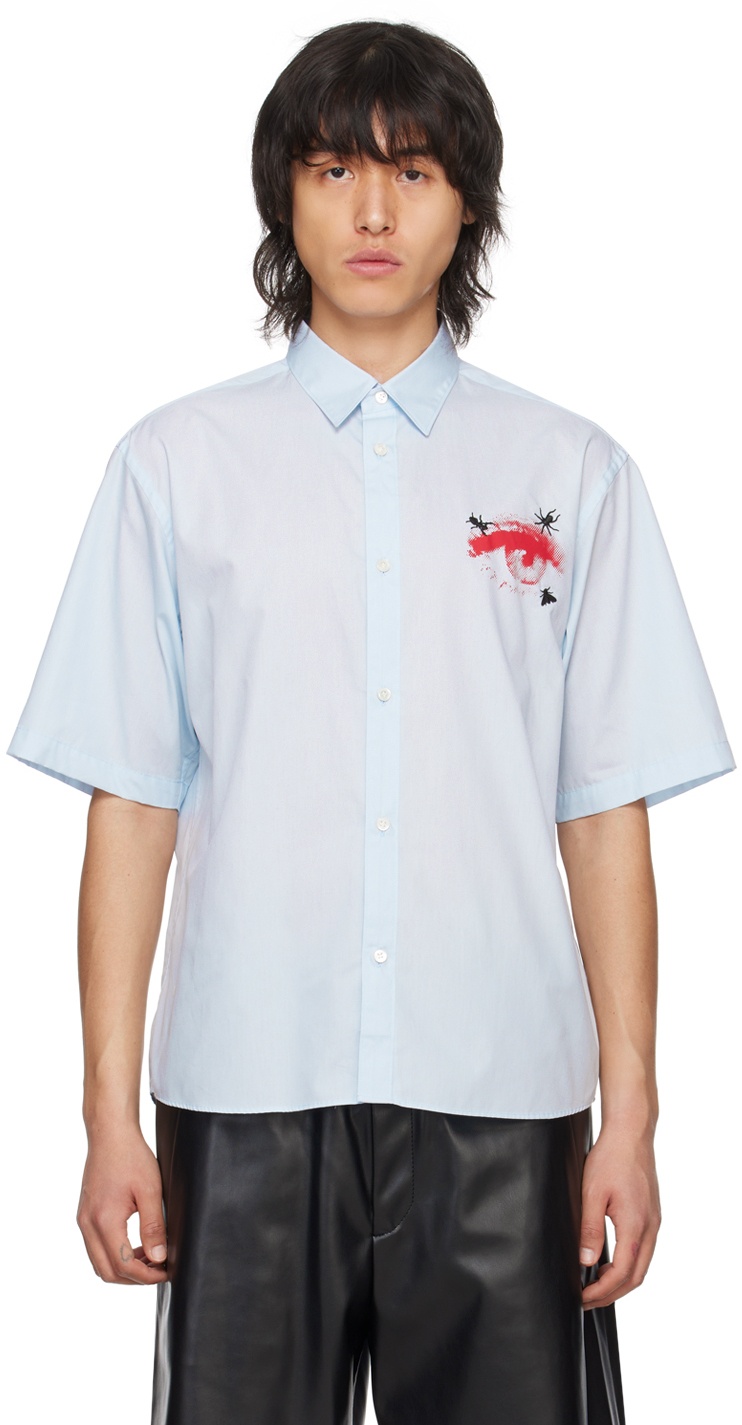 UNDERCOVER Blue Embroidered Shirt Undercover