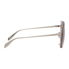 Alexander McQueen Gold Aviator Clip-On Sunglasses