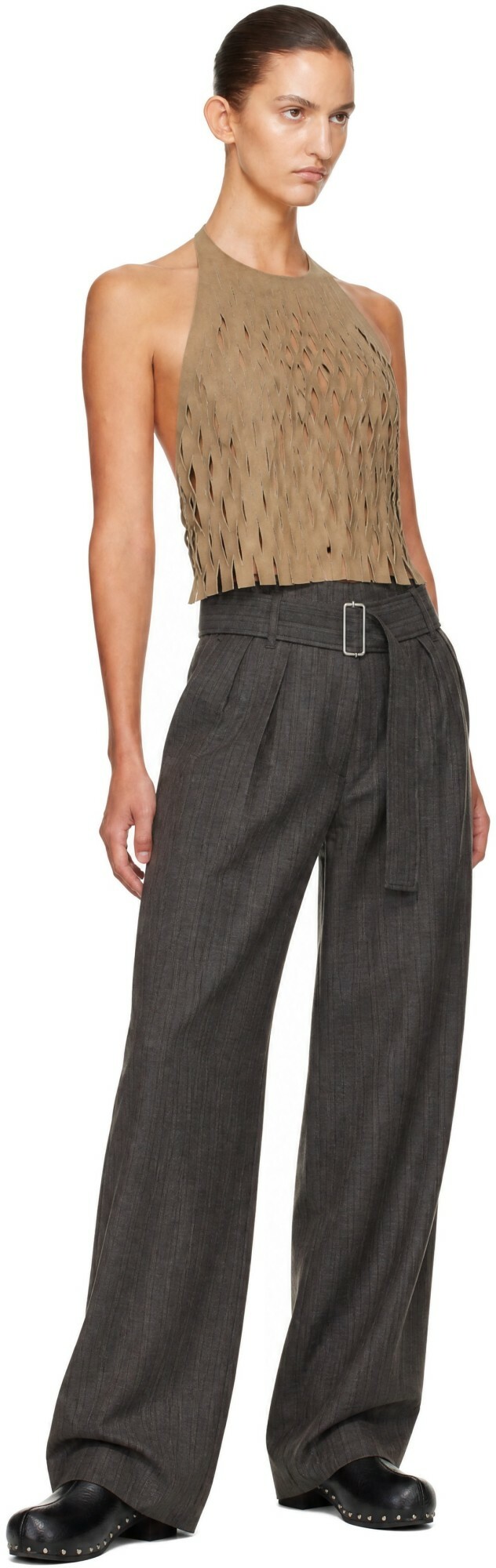 OUR LEGACY Beige Cut Apron Top