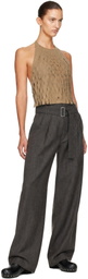 OUR LEGACY Beige Cut Apron Top