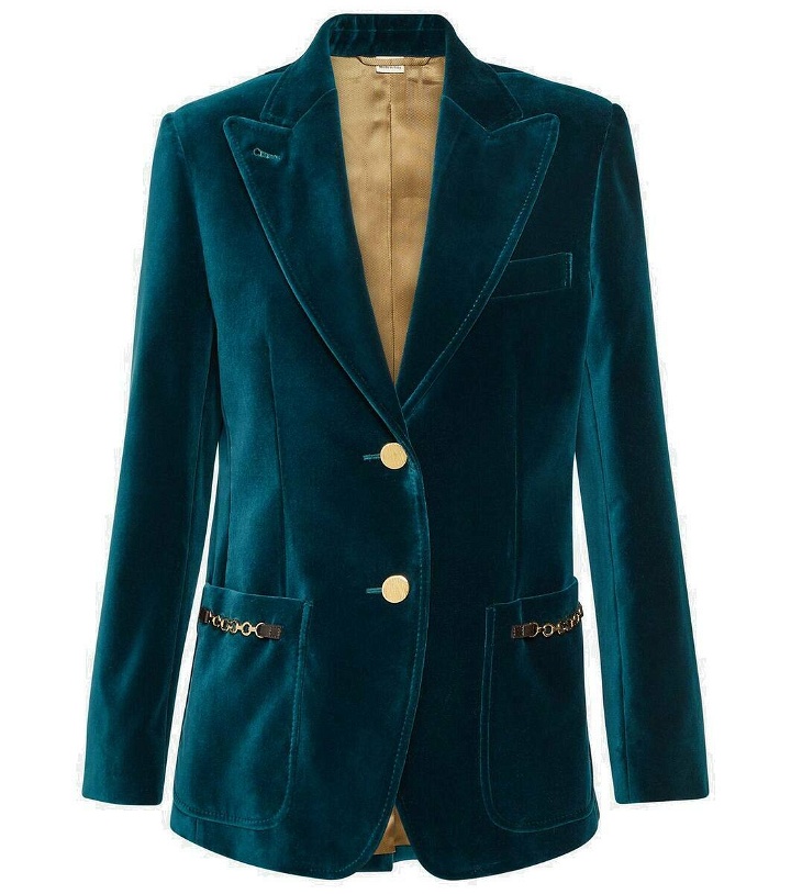 Photo: Gucci Embellished velvet blazer