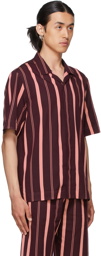 Paul Smith Pink Striped Short Sleeve Shirt