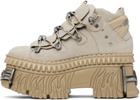 VETEMENTS Beige New Rock Edition Fire Platform Sneakers