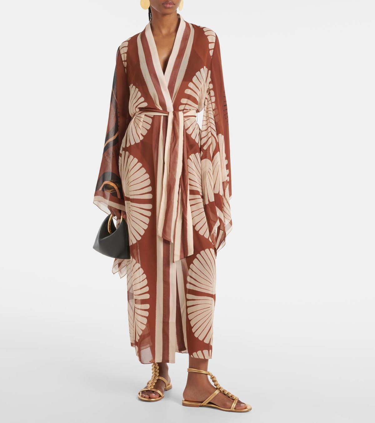 Johanna Ortiz Belted midi dress