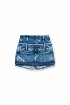 Diesel Denim mini skort with double waist - Shorts Womens in Blue
