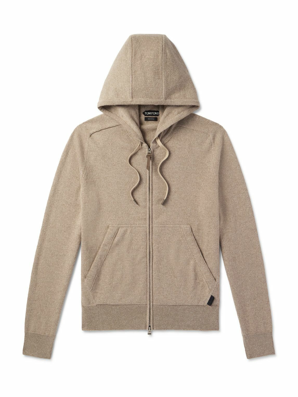 Tom Ford Cotton-blend jersey zip-up hoodie TOM FORD