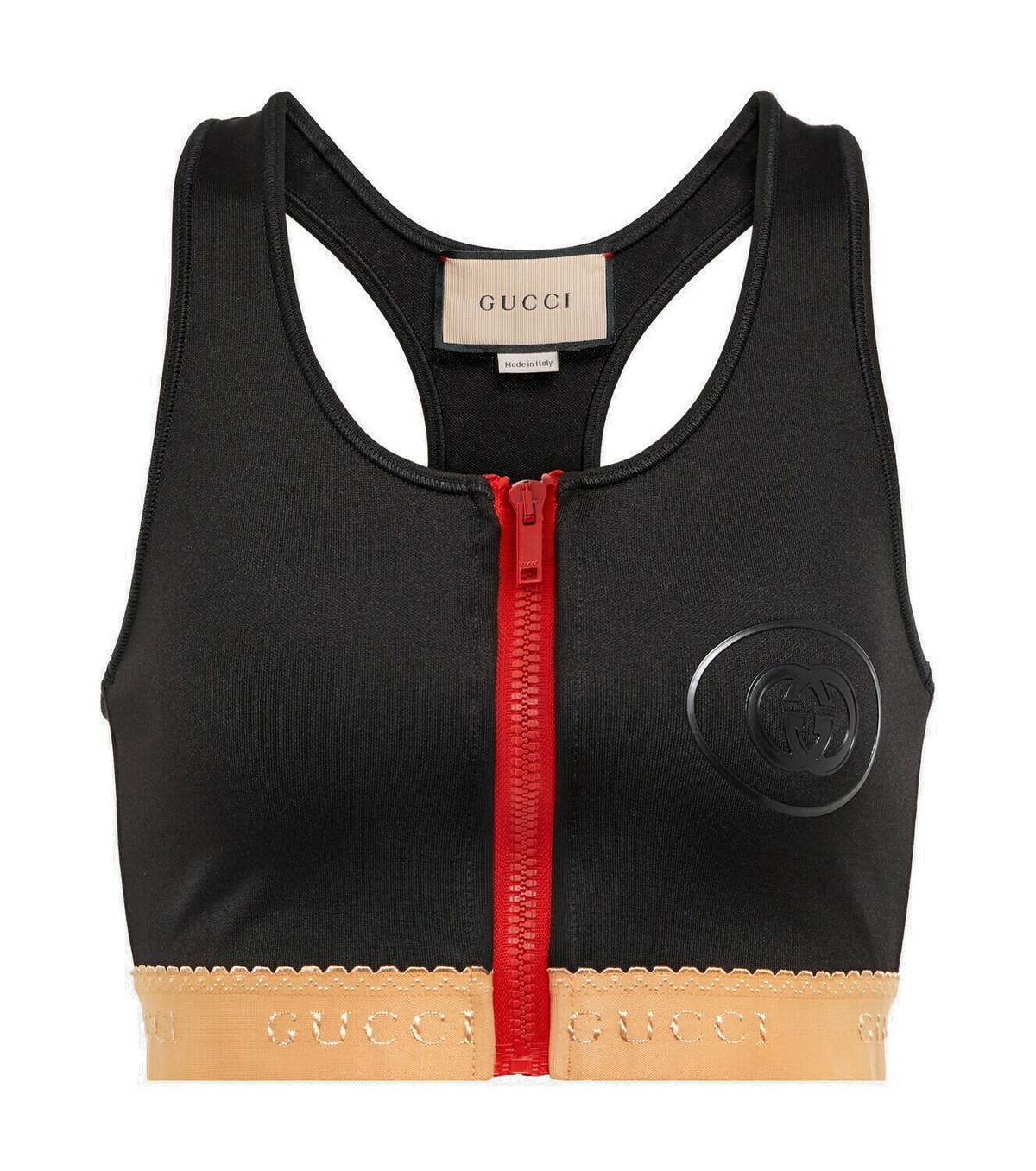 Gucci Zip-up jersey sports bra Gucci