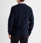 Kingsman - Harry Ribbed Cashmere Cardigan - Blue