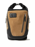 LOEWE - Flex Logo-Embossed Suede and Canvas Backpack