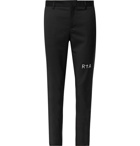 RtA - Slim-Fit Tapered Logo-Print Wool Trousers - Black