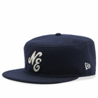 New Era Heritage Logo Chainstitched Wool Pillbox Cap in Navy 