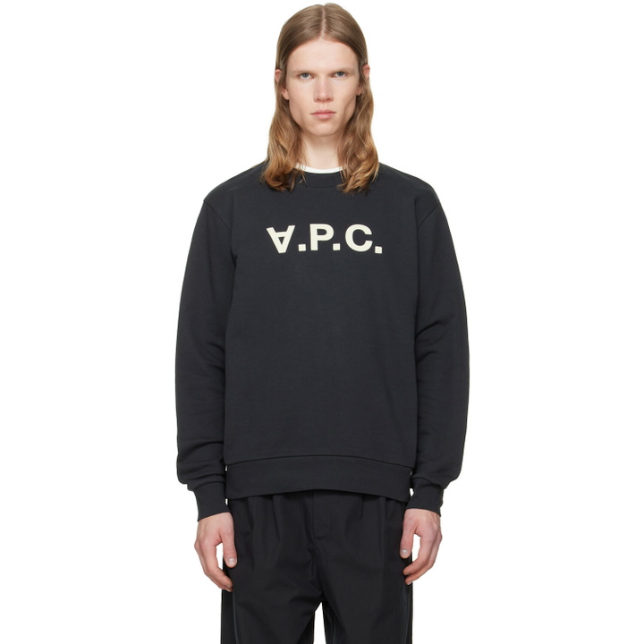 Photo: A.P.C. Black Standard Grand 'VPC' Sweatshirt