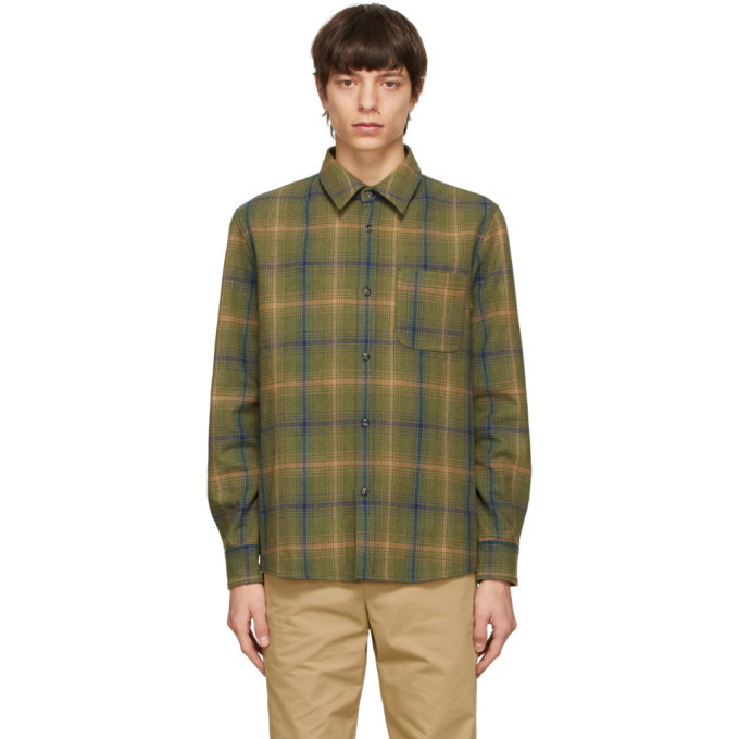 Photo: A.P.C. Green Check Trek Over Shirt