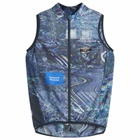 Pas Normal Studios Men's T.K.O. Mechanism Stow Away Gilet in Human Error Blue
