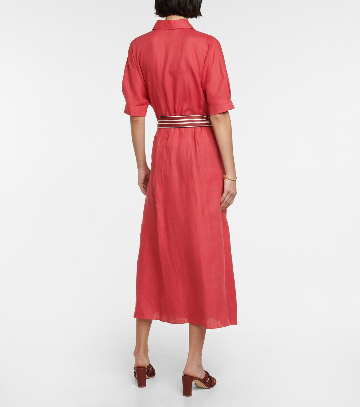 loro piana linen shirt dress Loro Piana Shelly Floral-Print Linen Shirtdress