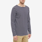 Armor-Lux Men's 02297 Long Sleeve Mariniere T-Shirt in Navy/White