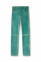 Diesel Pants in treated leather - Pants Mens in Green