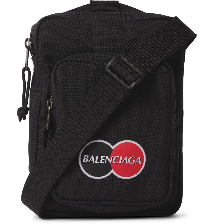 Photo: Balenciaga - Logo-Appliquéd Canvas Messenger Bag - Black