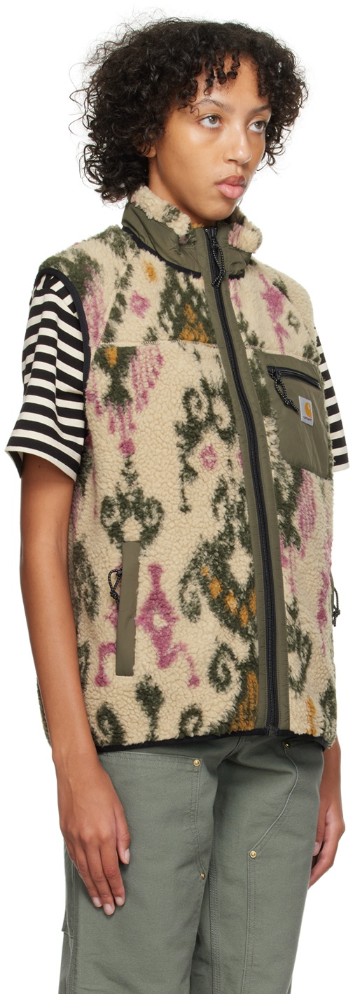 Carhartt Work In Progress Beige & Khaki Prentis Vest