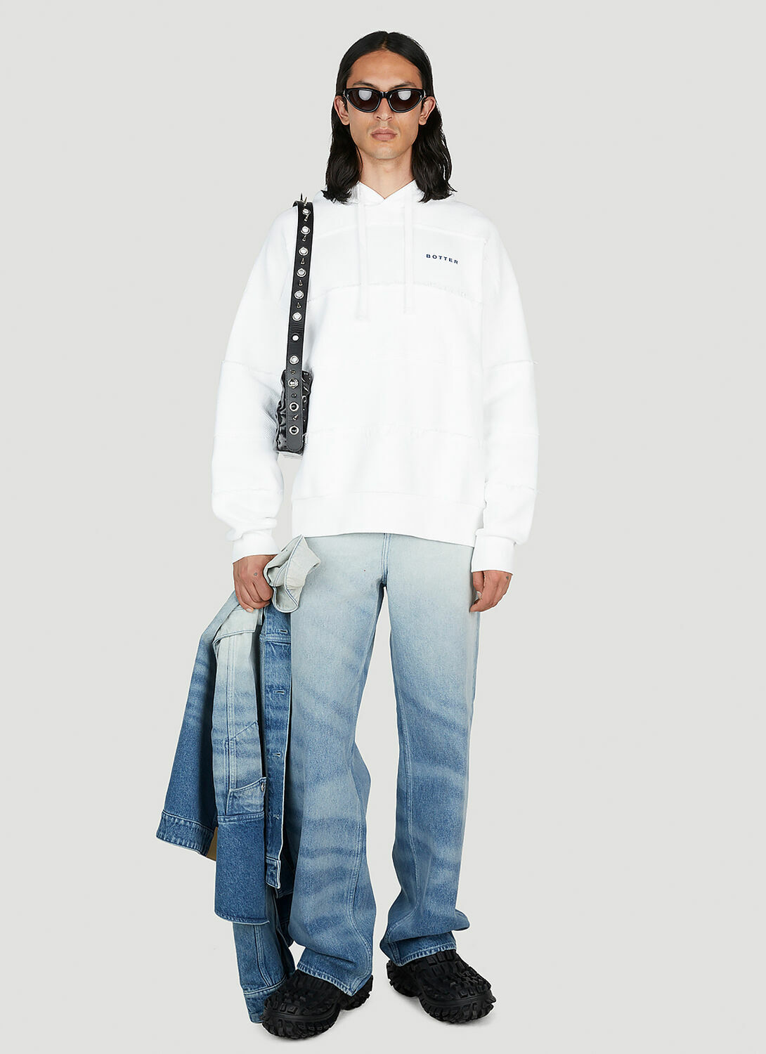 Botter Raw Edge Logo Hooded Sweatshirt